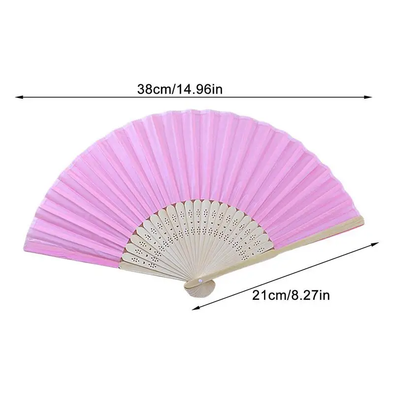 Small Folding Hand Fan Chinese Japanese Vintage Bamboo Silk Fans Hand Painted Double Dough Fan Home Portable Wall Fans images - 6