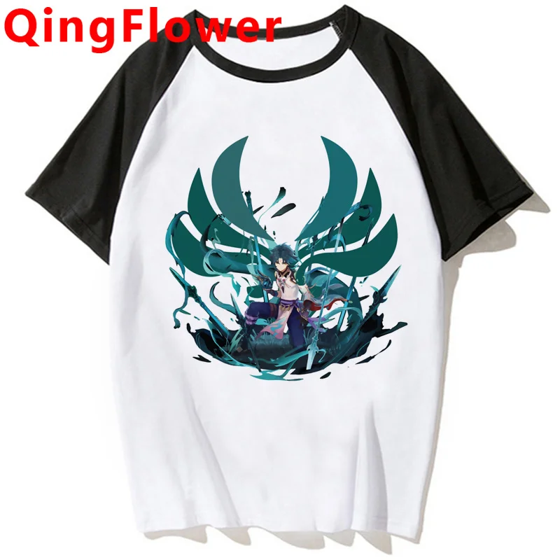 

Genshin Impact Hu Tao Xiao Kaedehara Kazuha Zhong Li Ke Qing t-shirt male streetwear print graphic tees women grunge summer top