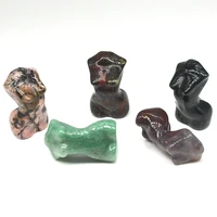 1 2 women bust model natural stones carved healing crystal reiki gemstone sexy girl body naked art crafts home decoration gifts