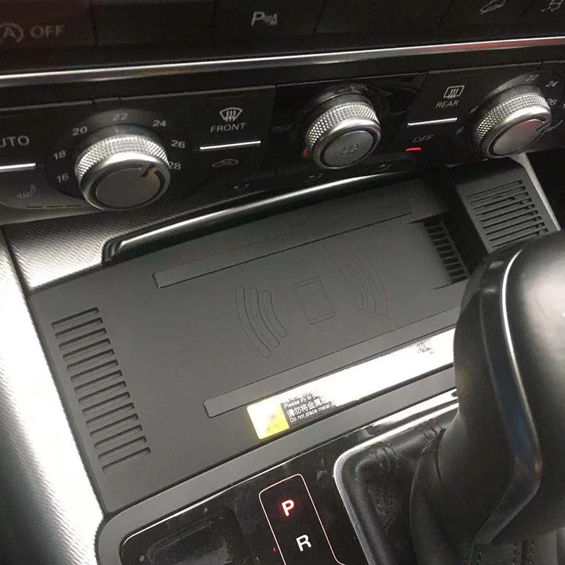 

15 Вт автомобильное беспроводное зарядное устройство qi, зарядное устройство для телефона для Audi A6 C7 RS6 A7 2012-2018, держатель для телефона, коврик для быстрой зарядки, аксессуары