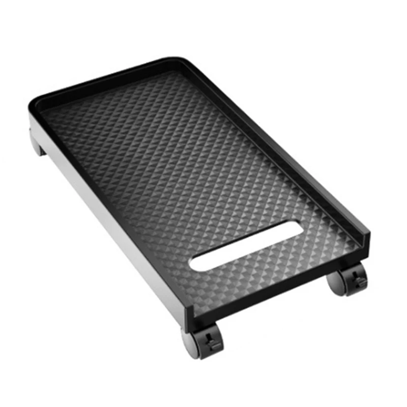 

Desktop Computer Mainframe Bracket, Mobile Computer Tower Cart Computer Mainframe Bracket with Pulley Brake Bracket