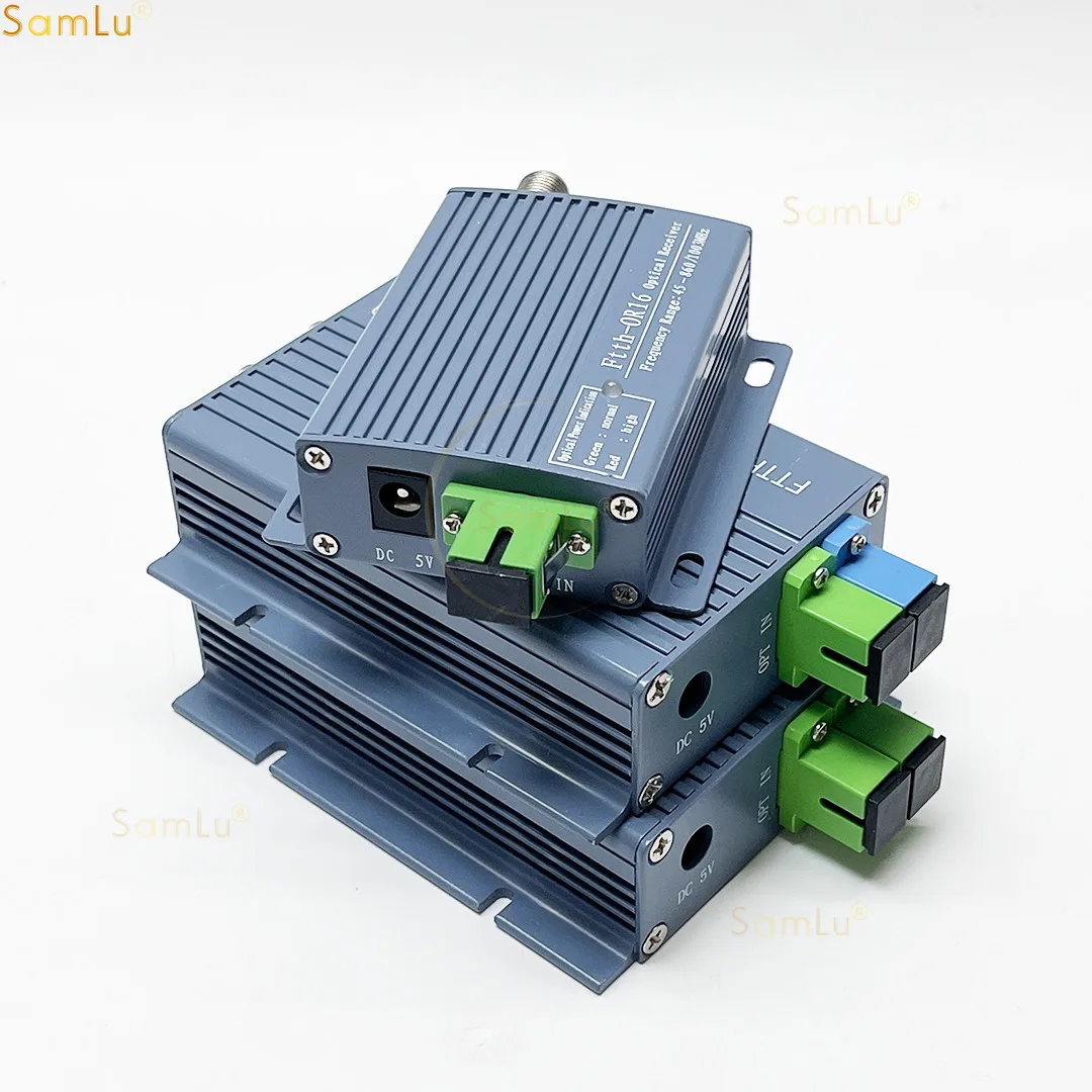 Оптический приемник GPON CATV 1550 нм высокого уровня с WDM AGC 1 * RF/2 RF дюймовый выход