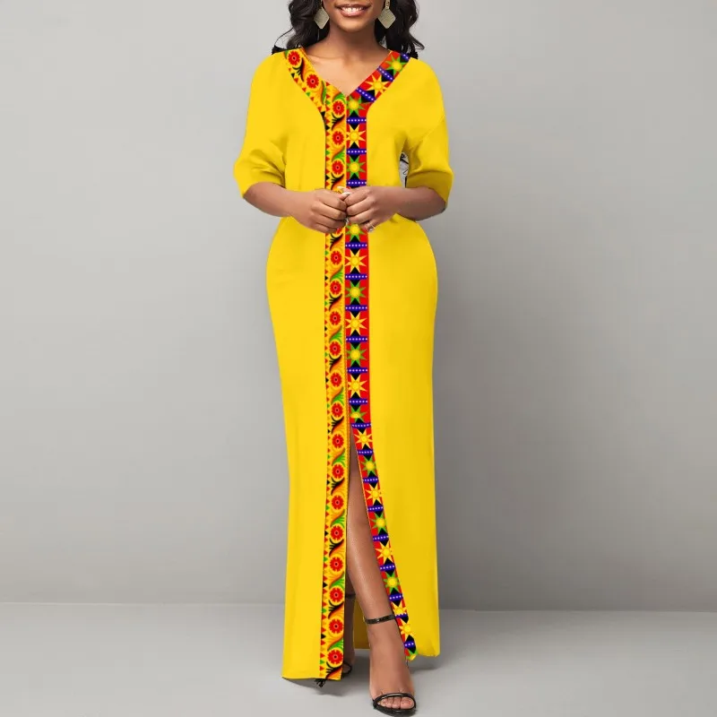 

Африканские платья для женщин из полиэстера 2022 Vetement Femme Дашики принт Африканское Макси платье одежда Дашики Анкара женские платья