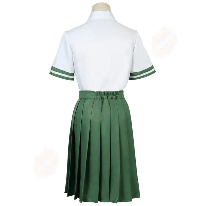 Suzume Iwato Косплей Костюм Парики Аниме No Tojimari Зеленое Платье JK Матроса Suzume's Door-Locking