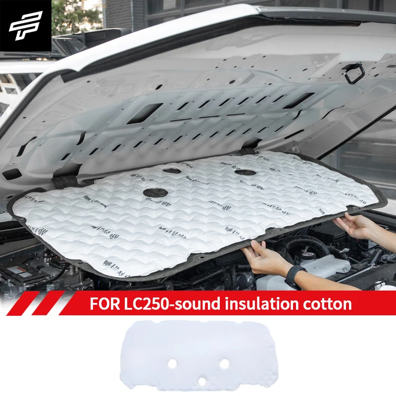 

Для Toyota Land Cruiser Prado 250 LC250 2024 + звукоизоляционная накладка на капот автомобиля/коврик для шумоподавления двигателя, звук капота двигателя