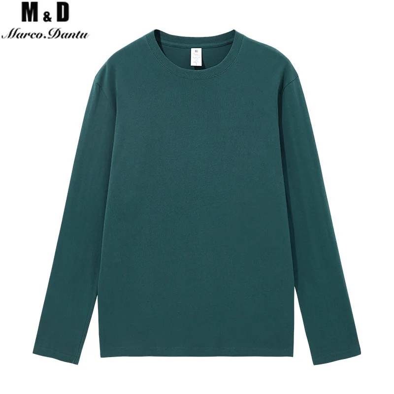 Женская футболка из 100% хлопка Однотонная с круглым вырезом классические топы