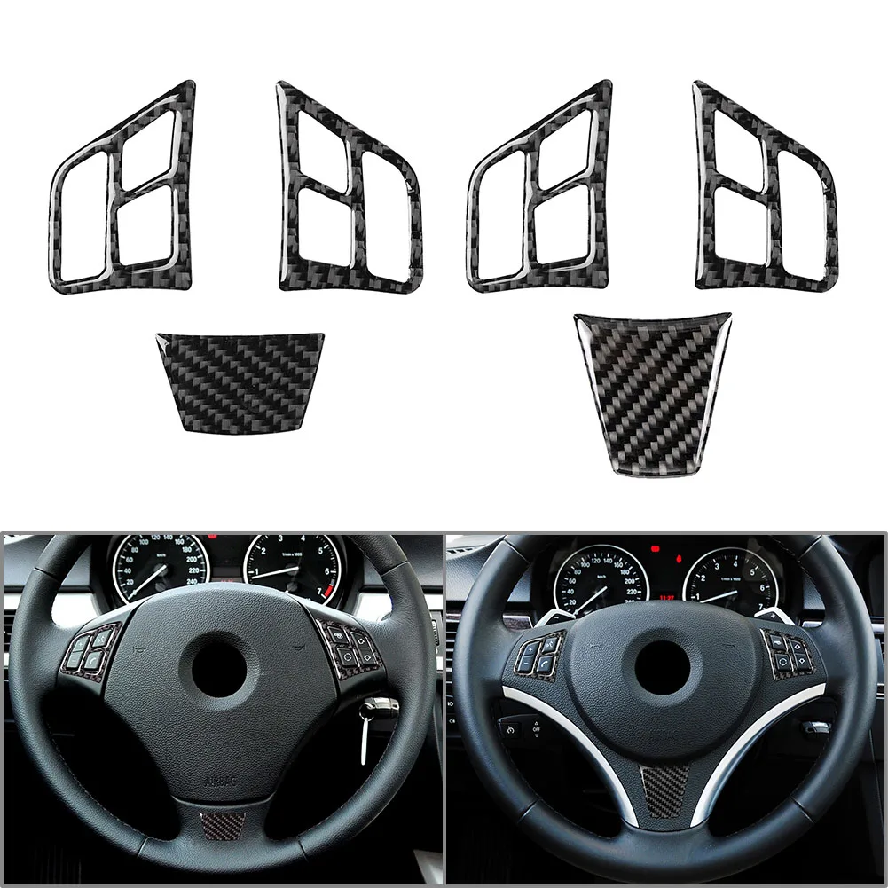 3 шт. наклейка на руль автомобиля из углеродного волокна декоративная для BMW серии