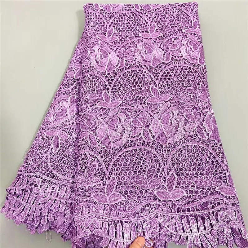 

5 Yards African French Lace Fabric High Quality Mesh Chemical Lace Fabric With Sequins Embroidery Bead For Wedding Part 3L120401