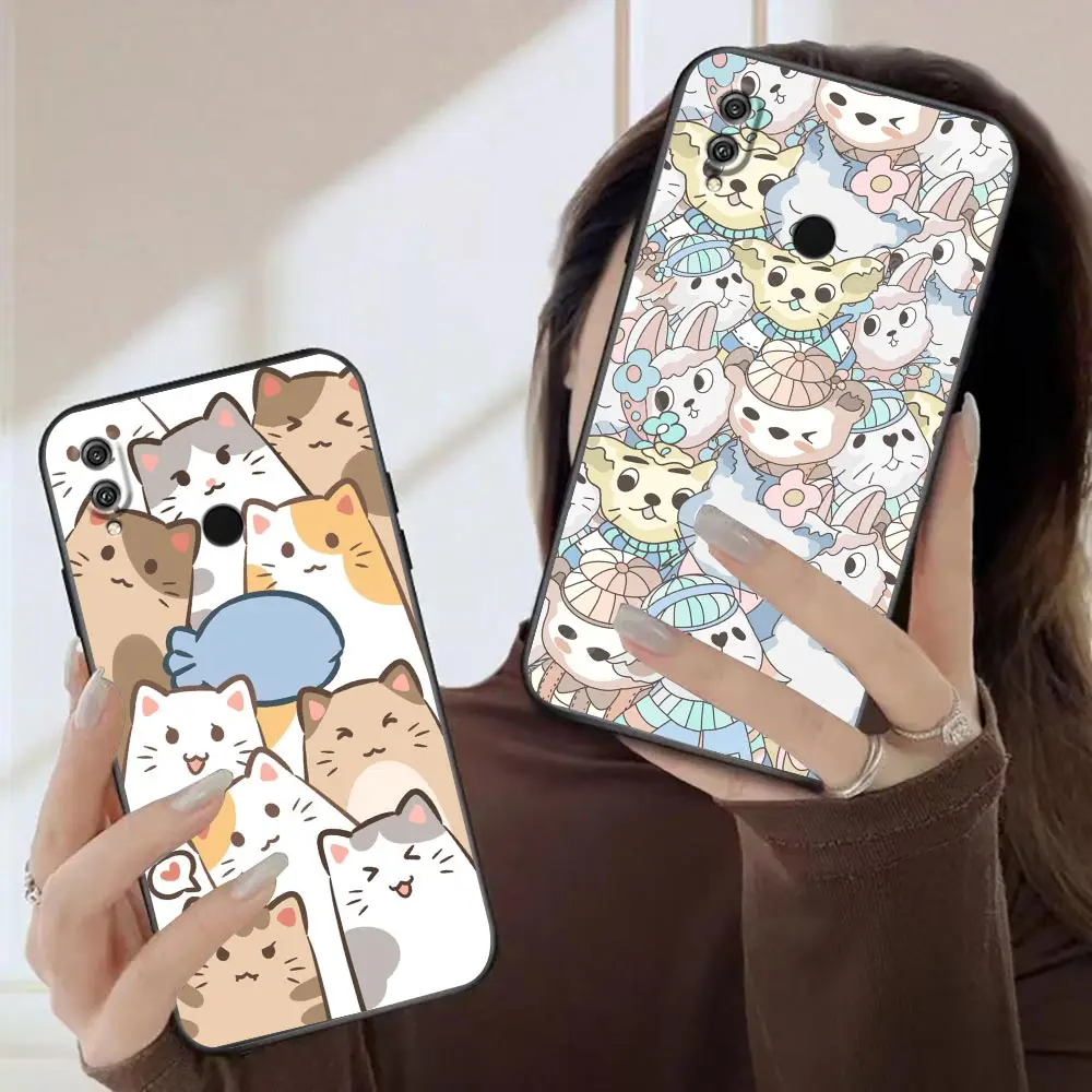 

Funda Coque Case For Honor 9X 9 9I 8 8X 8C Max 7 6 6C 6X 5A 50 20 10 10I NOTE 10 Lite PLAY Pro Case Para Cute Cartoon Animals