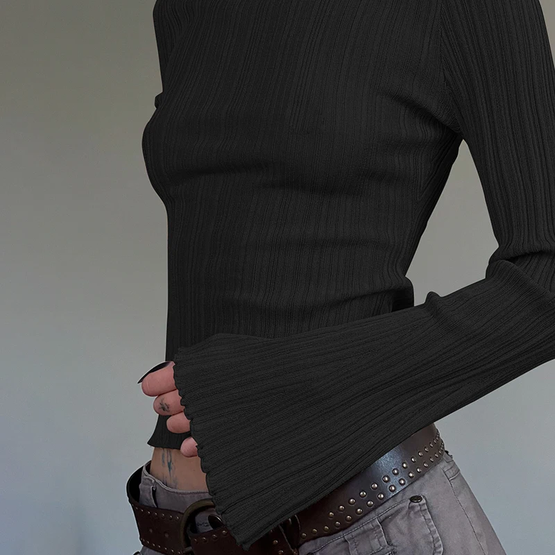 IAMHOTTY Женская Приталенная Водолазка С Длинными Рукавами Базовый Слой Термотоп