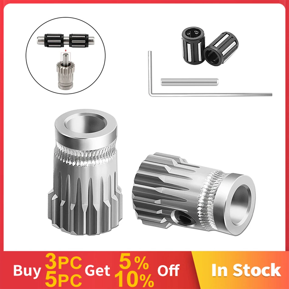 

Комплект зубчатого редуктора с двойным приводом, полностью металлический Улучшенный экструдер для BMG для 3D-принтера Prusa i3, экструдер Bowden