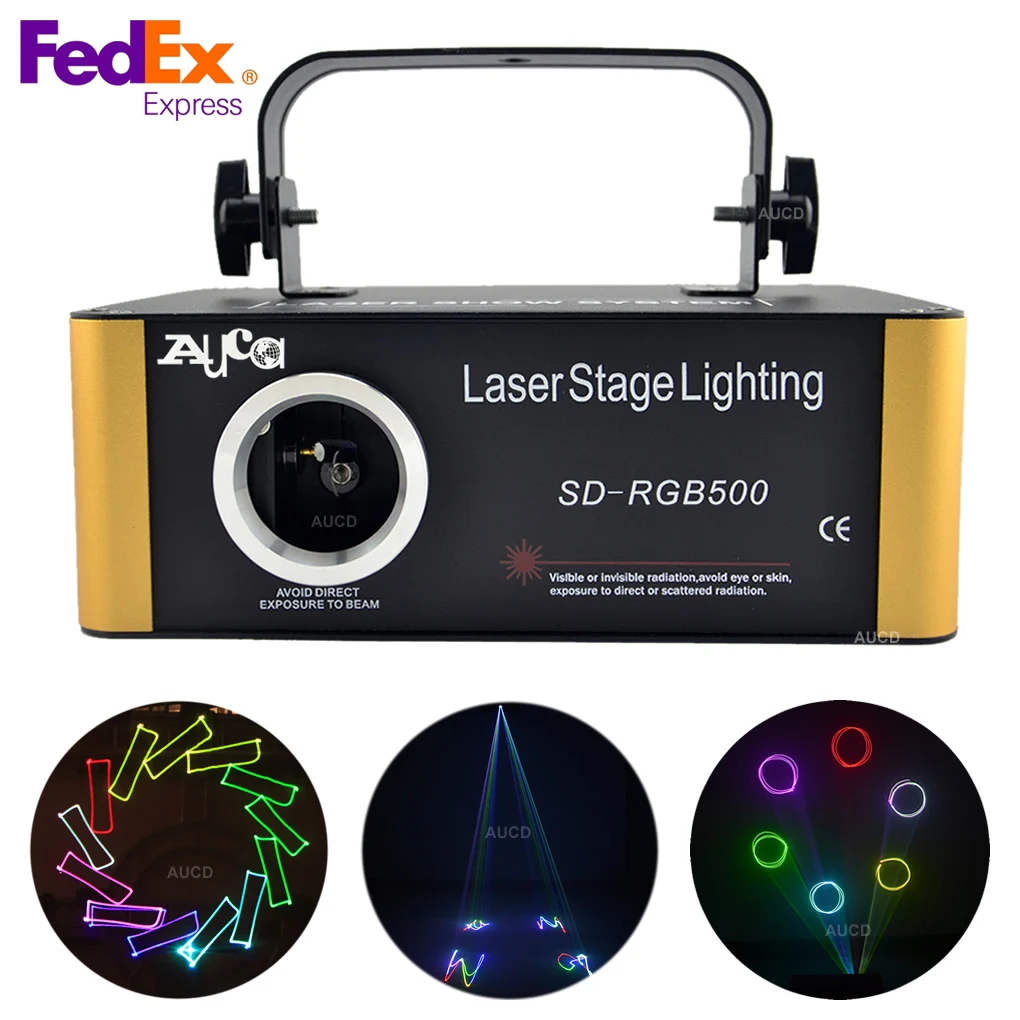 

Free Fast SD Program Card Editable 500mW RGB Animation Scan Laser Projector Lights DMX Beam Disco DJ Party Show Stage Lighting