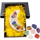 Натуральные кварцевые кристаллы чакры селенита, лунный камень, стандартная полировка, восстанавливающий кристалл, медитация, украшение