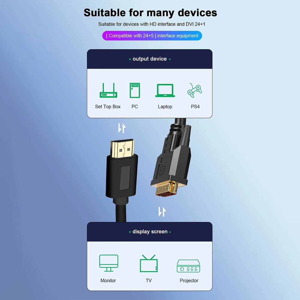 4K HD мультимедийные порты высокой четкости к DVI Bi-преобразователь направления Cable