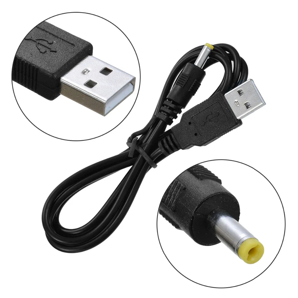1pc 80cm USB Male to 4.0 x 1.7mm Cable DC 5V 1A 4.0*1.7 Male USB Power Charge Cable for Sony PSP