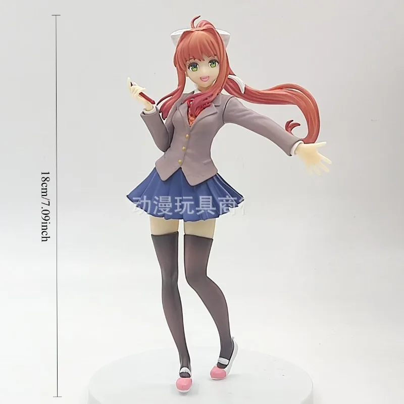 Фото Горячий сериал «Doki Doki Literature Club!» Белое платье Моника, версия Ver. Фигурки Сайори: Милая Девушка, Настольное Украшение, Коллекционная Игрушка №4