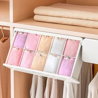 510 grid underwear drawer organizer maternal child grade plastic self adhesive under desk socks drawer storage organizer