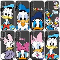 disney donald duck cartoon phone case for huawei p smart z 2019 2021 p20 p20 p30 lite pro p40 lite 5g carcasa soft