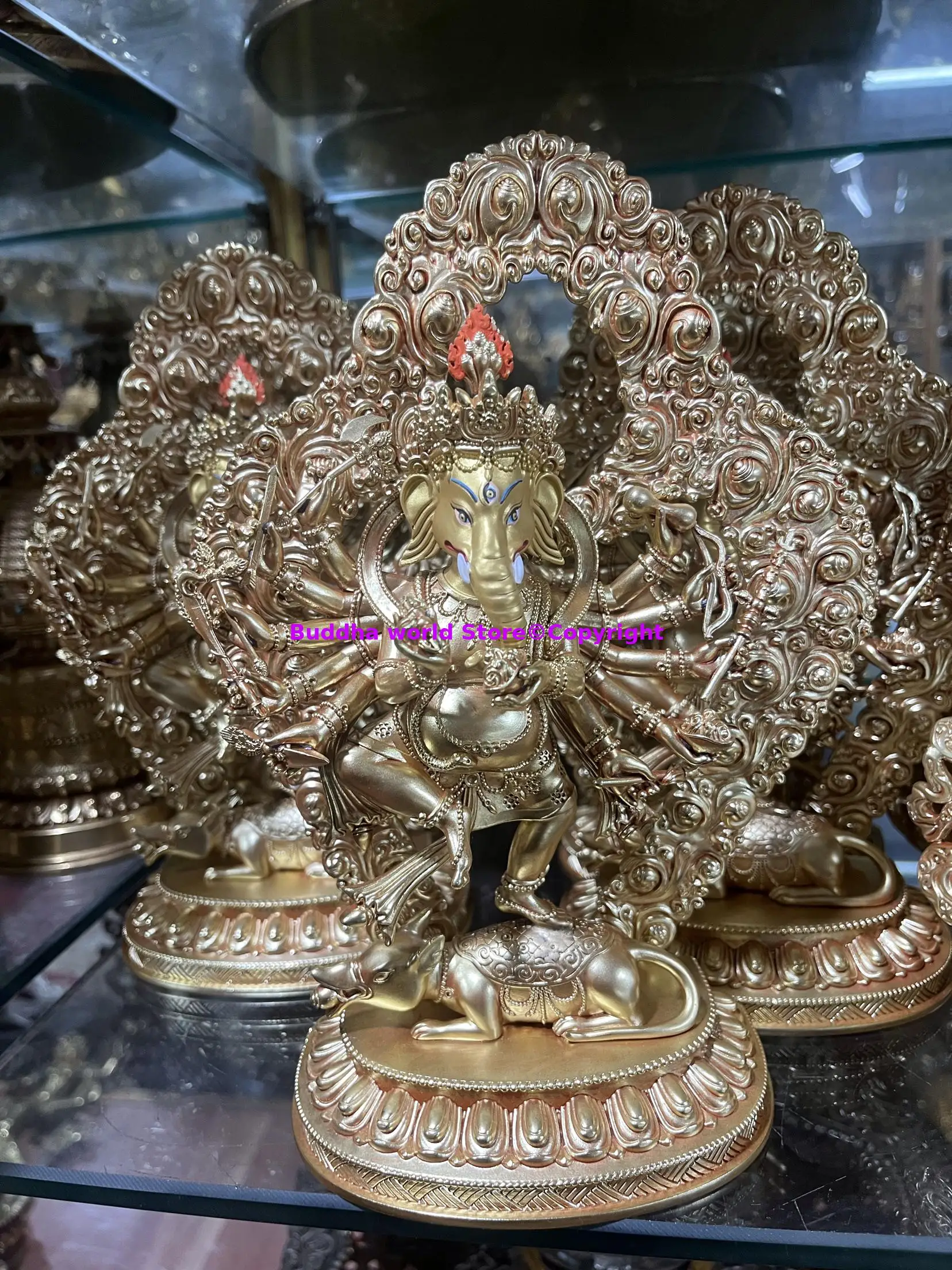 

Статуя Будды Ганеша из позолоченной меди TANGYONG ART