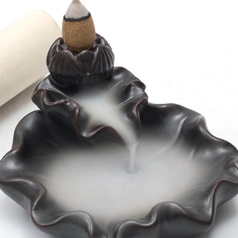 

Backflow Incense Burner Smoke Waterfall Ramadan Decoratio Zen Garden Incense Burner Humidifier Encensoir Melting Candle Burner