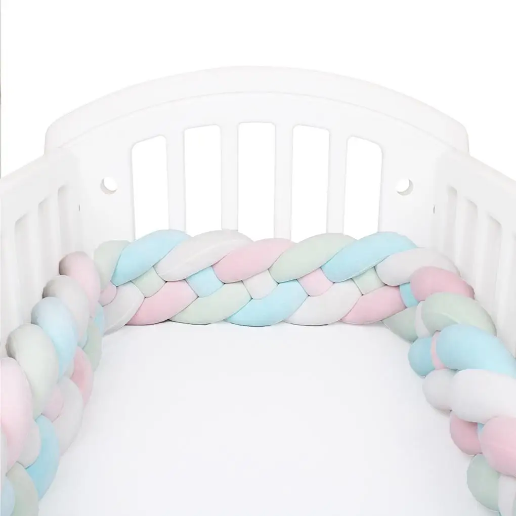 

Baby Bed Bumper Infant Toddler Newborn Soft Crib Leg Anti-collision Fence Protector Nursery Room Cradle Boys 180cm