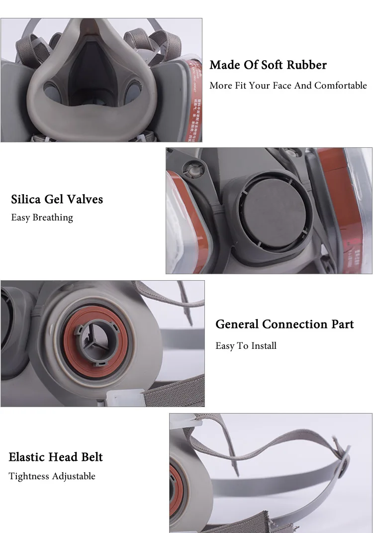 Полумаска-респиратор 6200 Для Защиты От Пыли И Газа Промышленное Распыление Краски