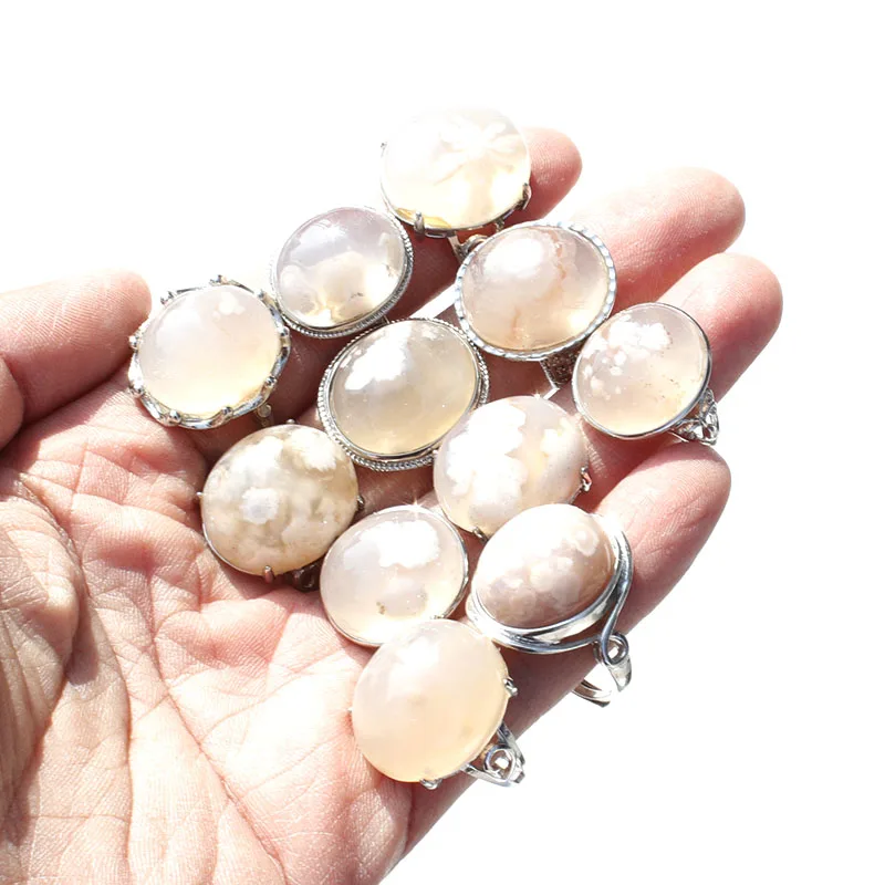 

1 Pcs Fashionable Natural Cherry Blossom Crystal Ring