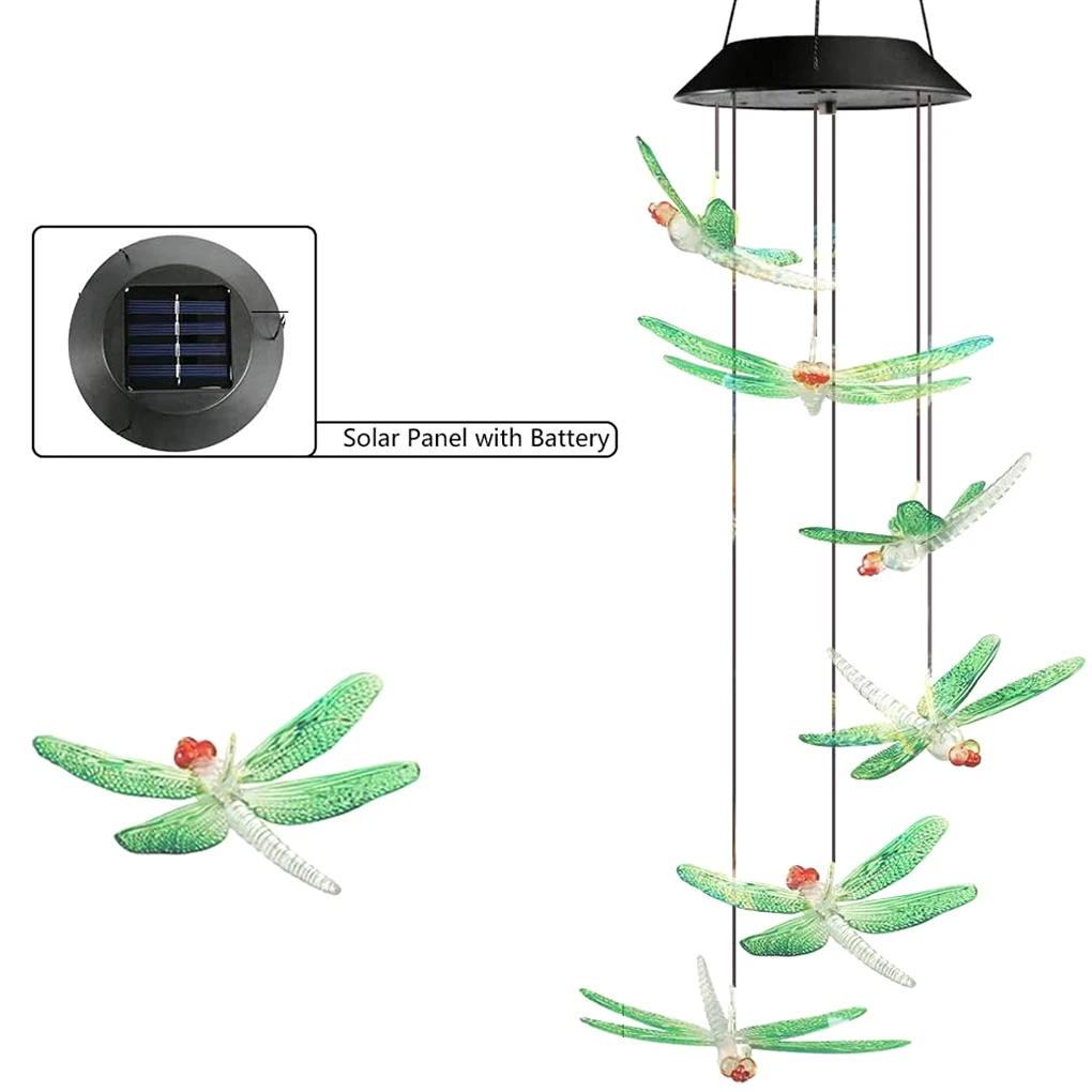 

Solar String Light Color Changing Animal Wind Chimes Lamp LED Decorative Hanging Light Type 2