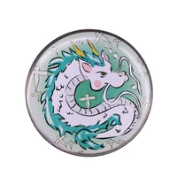 white dragon enamel pin wrap clothes lapel brooch fine badge fashion jewelry friend gift