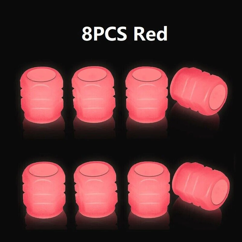 

4/8/16 PCS Luminous Tire Valve Cap Car Motorcycle Bike Wheel Hub Glowing Valve Cover Tire Valves Auto Styling Tyre Accessories