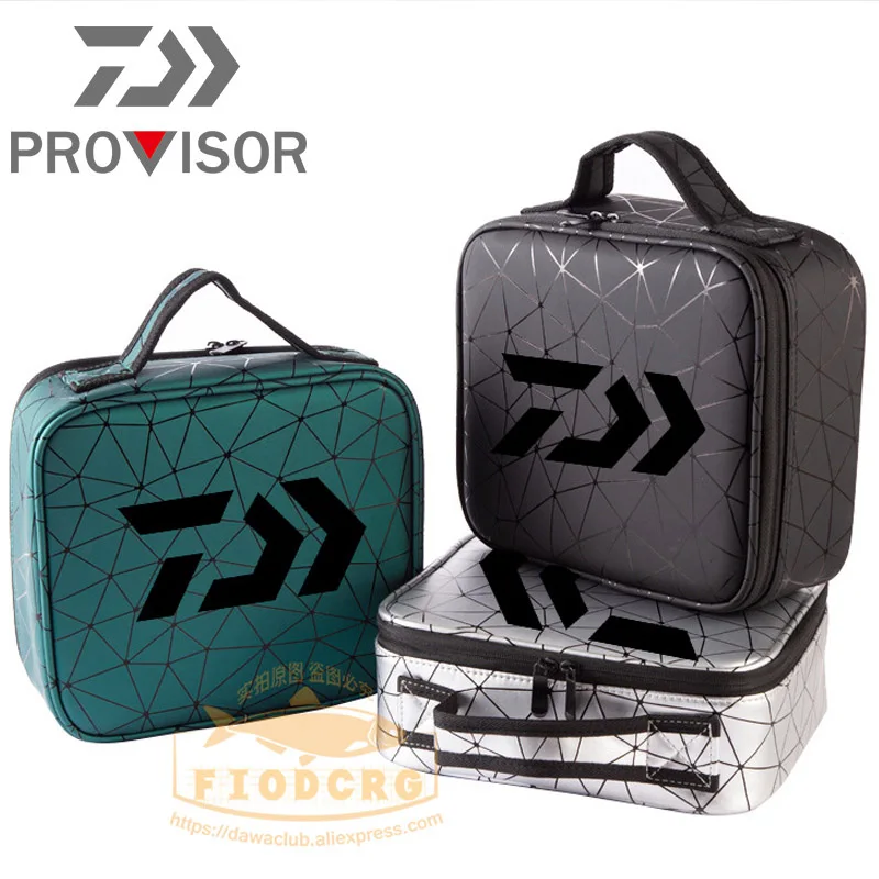 

2022 New Daiwa Professional Fishing Box Waterproof Partition Bag Large-capacity PU Box Free Combination DAWA Fishing Storage Box