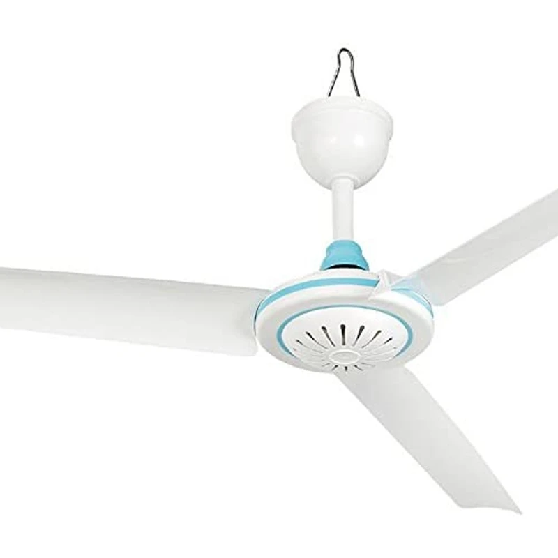 

DC 12V Low Voltage Ceiling Fan Household Camping Electric Fan White And Blue