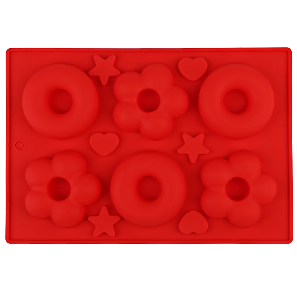 

Silicone Cake Molds 6 Cavity Flower Donut Shape Chocolate Baking Molds Decorating Ice Cube Trays for Homemade Cake decoration