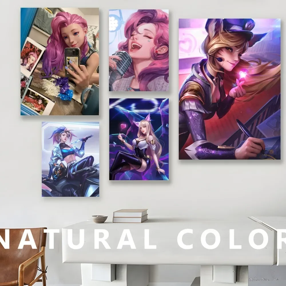 L-Lols KDA Ahri плакат печать настенная живопись спальня гостиная панель большой