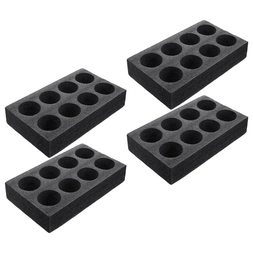 

4pcs 8-Holes Cup Holder Foam Cup Carrier Tray Drink Carrier Takeout Cup Tray Beverage Delivery Tool