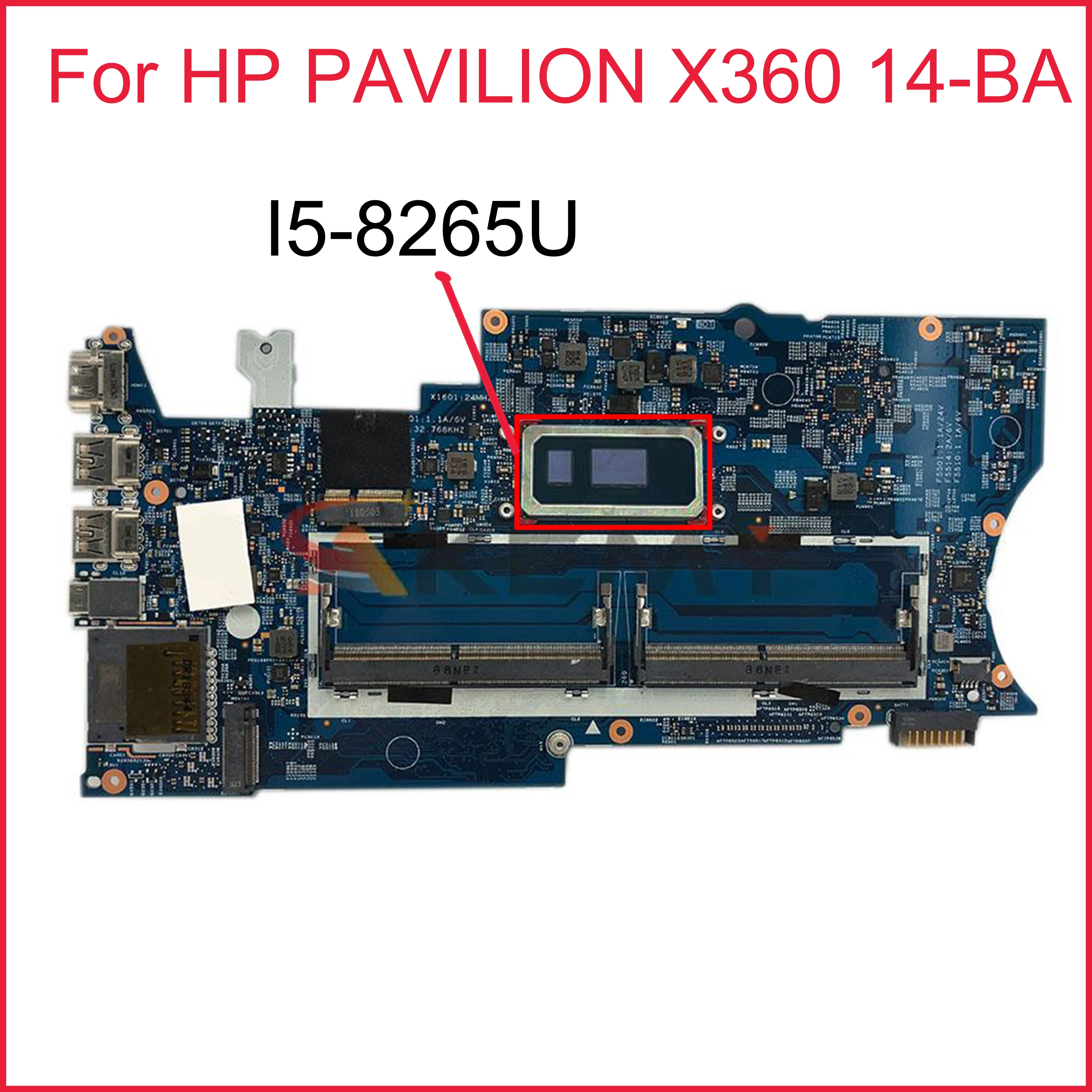 

L39180-601 L41253-601 For HP X360 14M 14-BA253CL 14-BA laptop motherboard 18755-1 448.0C212.0011 With I5-8265U 100% fully tested