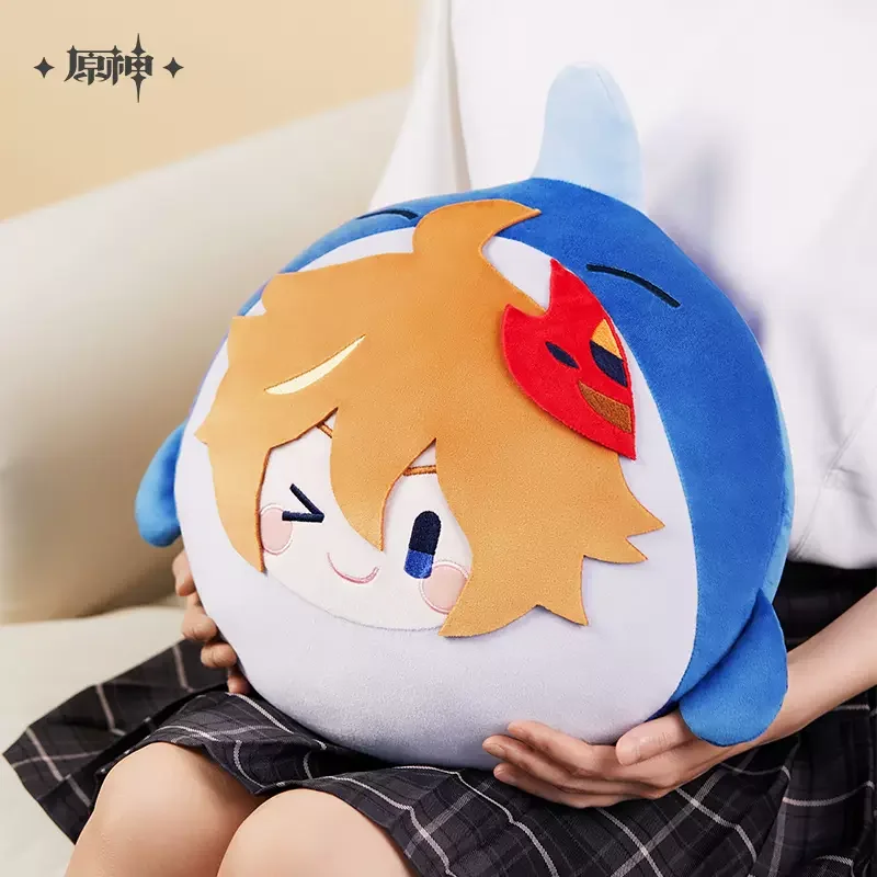 Фото Sunsyea Genshin Impact официальный Merch miHoYo Оригинал TWTDWY тематическая серия плюшевая подушка Xiao тартаглия разбавитель Wriothesley теснари №3