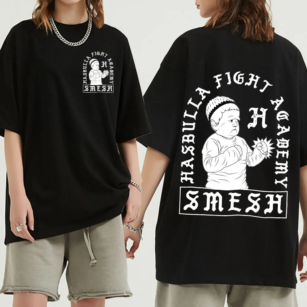 

Hasbulla Magomedov T Shirt Russia Blogger Hasbulla Fighting Meme Short Sleeve Tee 100% Cotton Summer Men's Oversized T-shirts