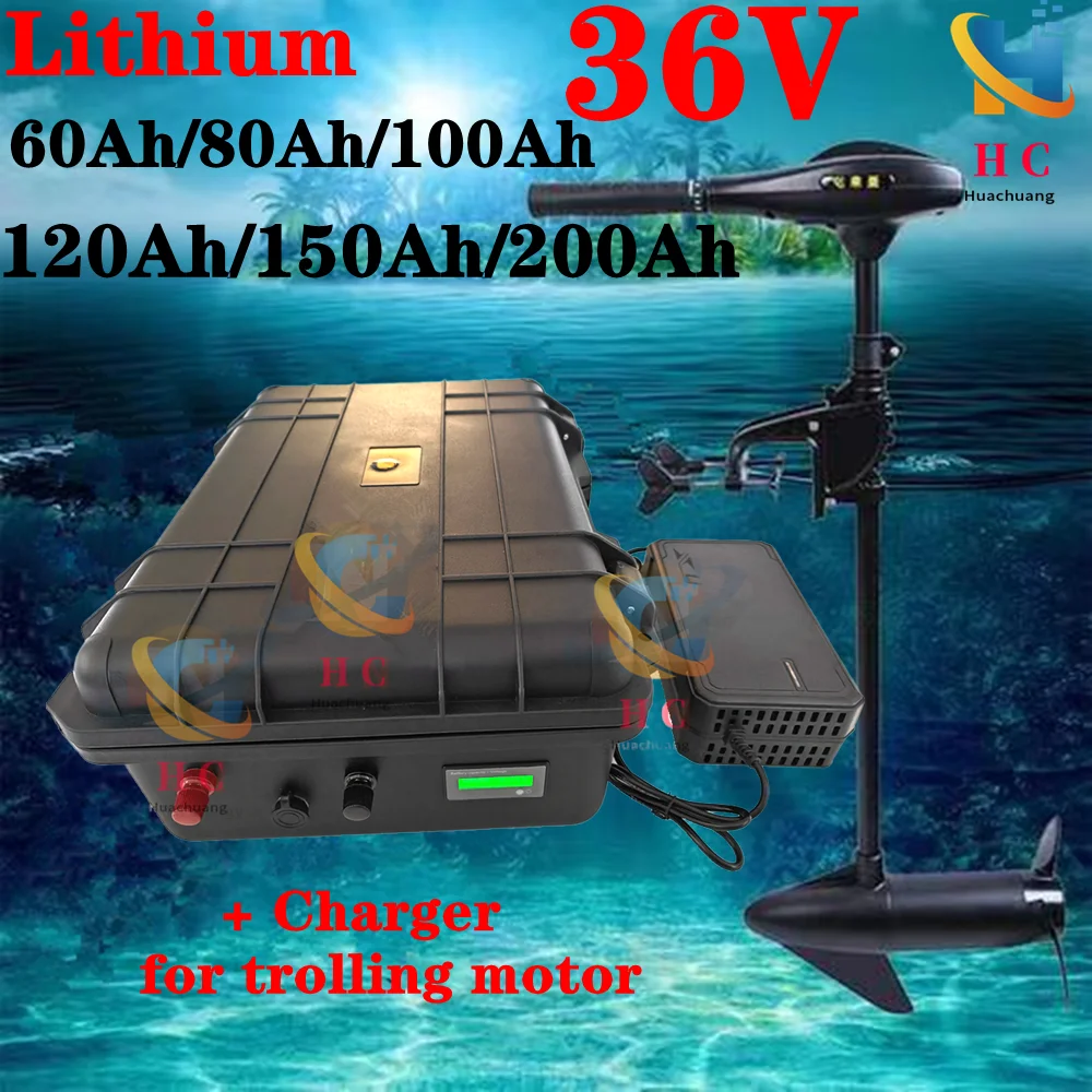 Литий-ионный аккумулятор 36 В 60 А/ч 80 а/ч 100 110 120 130 150 200 для троллинга моторного