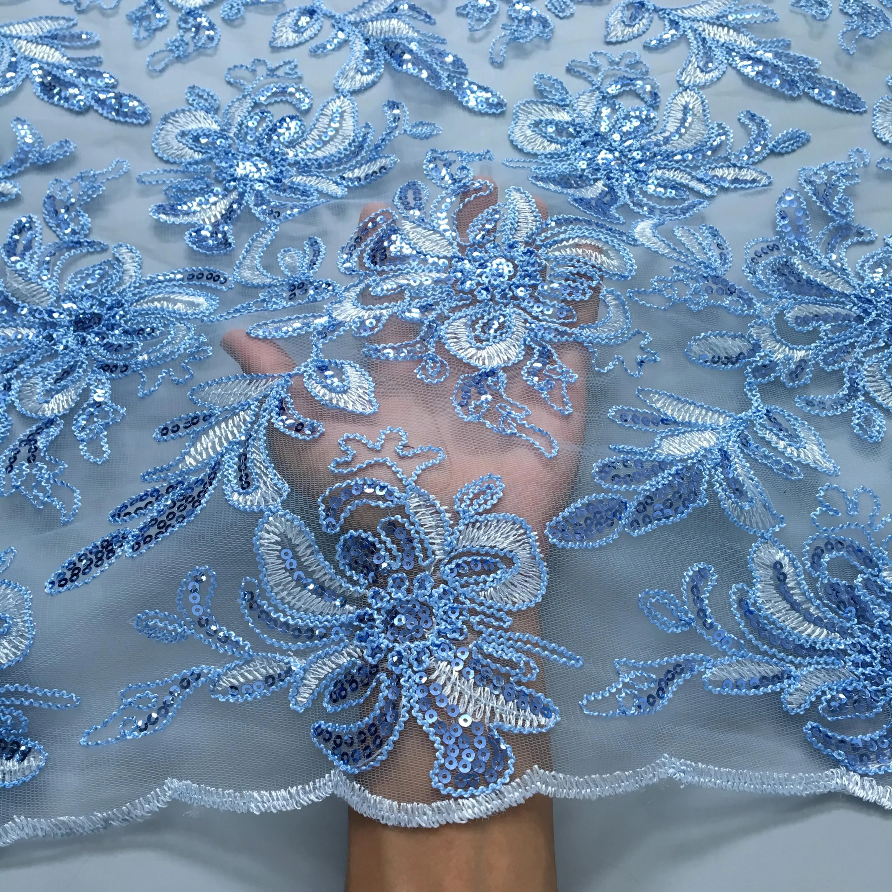 Женское платье с блестками и вышивкой французское кружевное модель A3948 2024