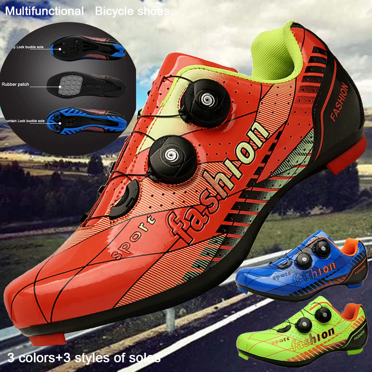 nowe męskie i damskie buty rowerowe na świeżym powietrzu trzyfunkcyjne podeszwy profesjonalne treningowe