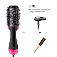 one step hair dryer electric hot air brush multifunctional negative dryer brush negative ion generator hair straightener curler