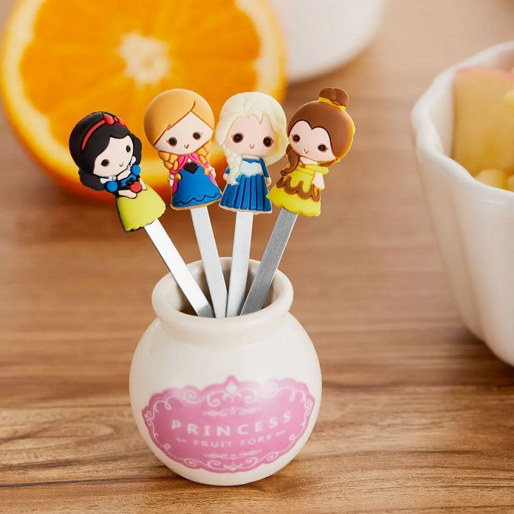

6Pcs/Set Stainless Steel Mini Salad For Kids Dessert Princess Flatware Party Decoration Tasting Fork Fruit Forks