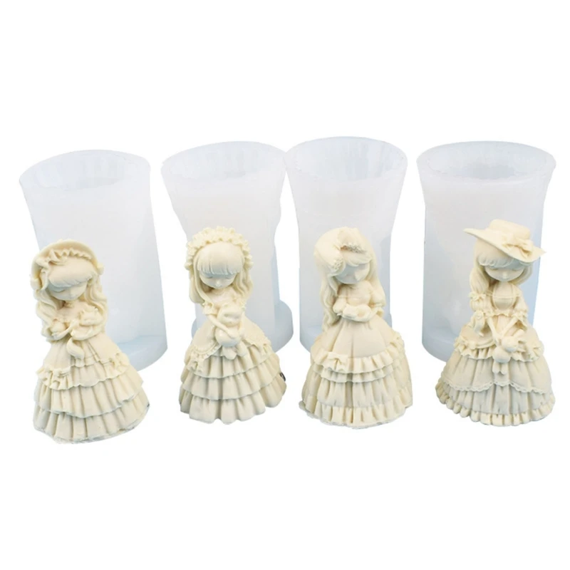 

Princess Shaped Candle Moulds Hand-Making Supplies Silicone Material for Crafts Drop Shipping