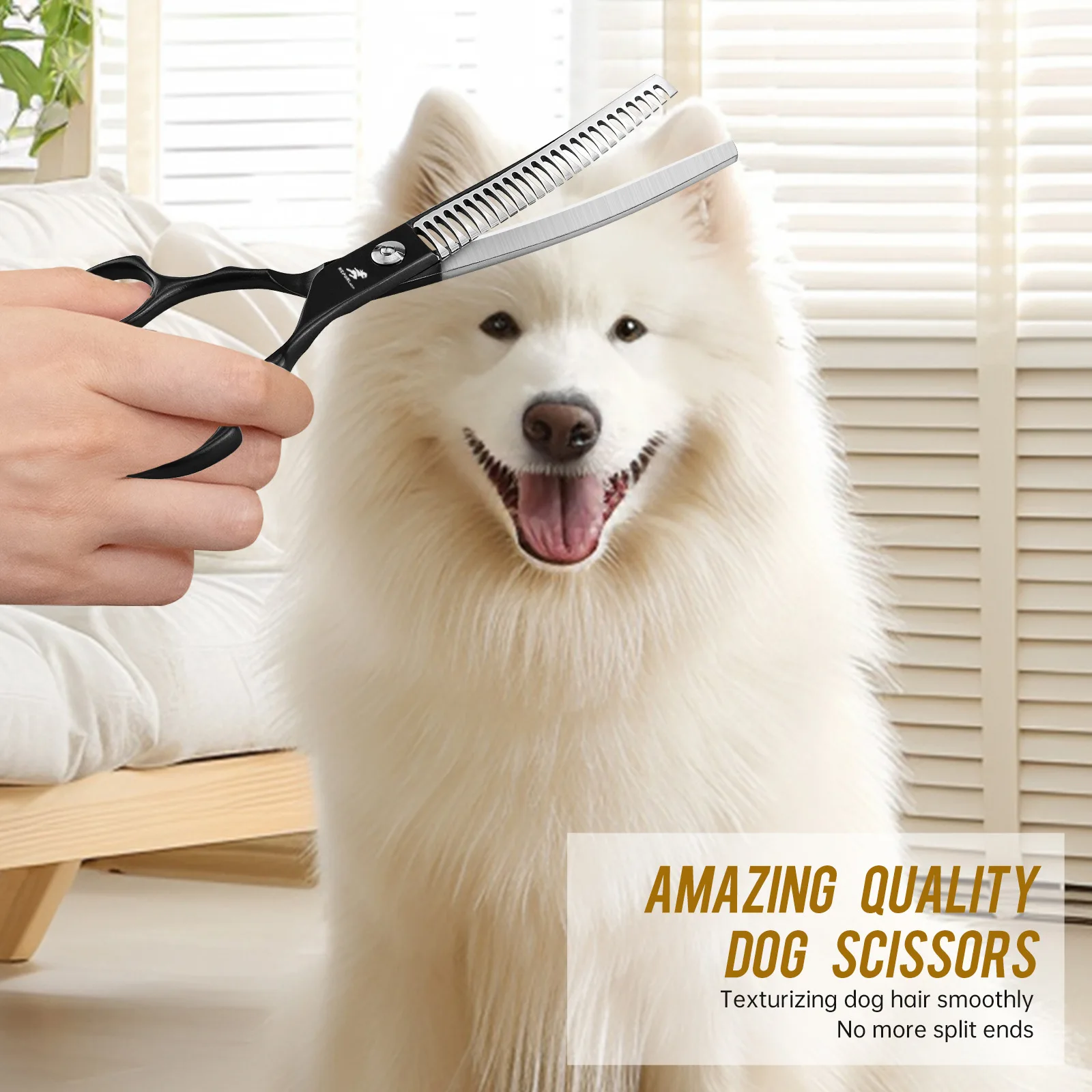 Изогнутые филировочные ножницы для собак японские из нержавеющей стали 6 5 дюйма