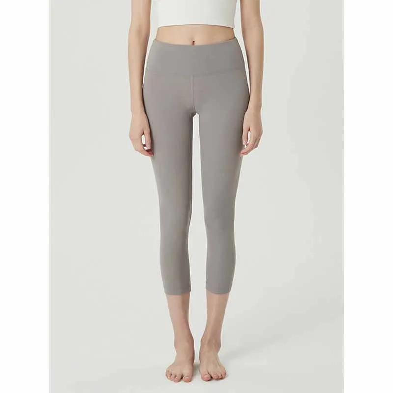 

New Yoga Women's Leggings Thin Soft Nylon Calf-length Pants Hip Lift High Waist Fitness Leggings Gym Summer