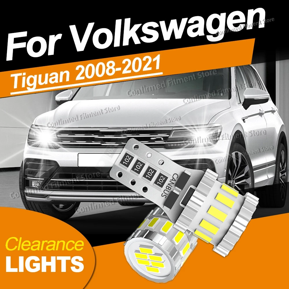 Для Volkswagen VW Tiguan 5N MK2 MK1 Allspace 2008-2018 2019 2020 2021 2 шт. W5W T10 Canbus светодиодный габаритный