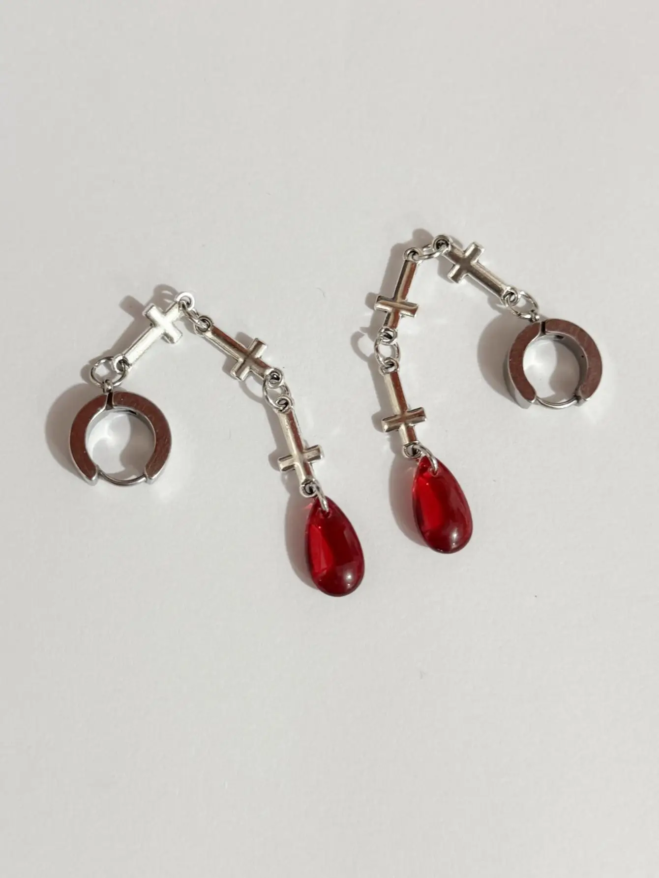 Серьги-капли вампира готические украшения ретро крест панк Северная звезда