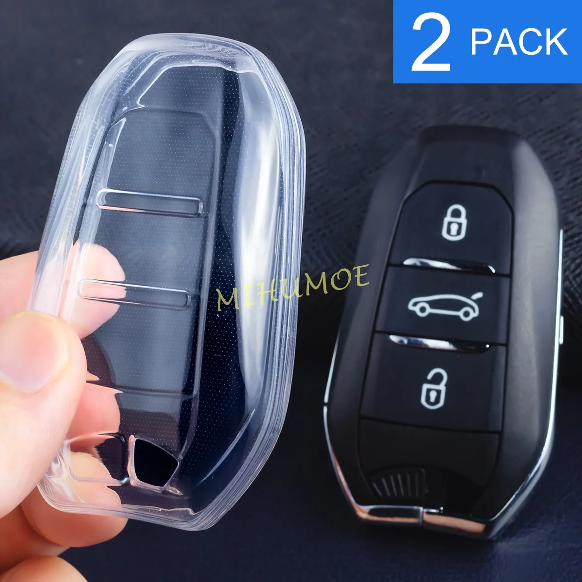 

Прозрачный чехол для автомобильного ключа для Citroen C3 C5 Aircross C4 Picasso для Peugeot 208 308 508 2008 3008 5008 для DS DS3 DS7 DS9