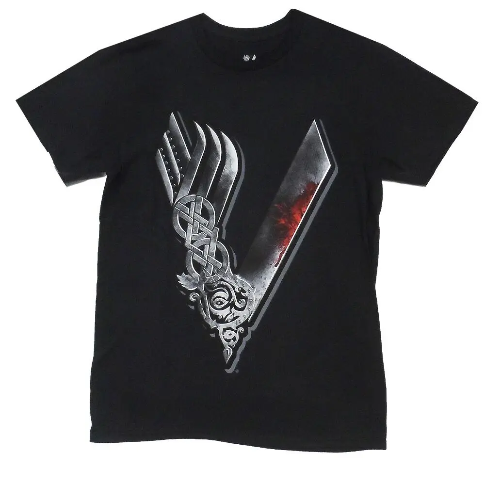 

Vikings Big V Adult Black T-Shirt